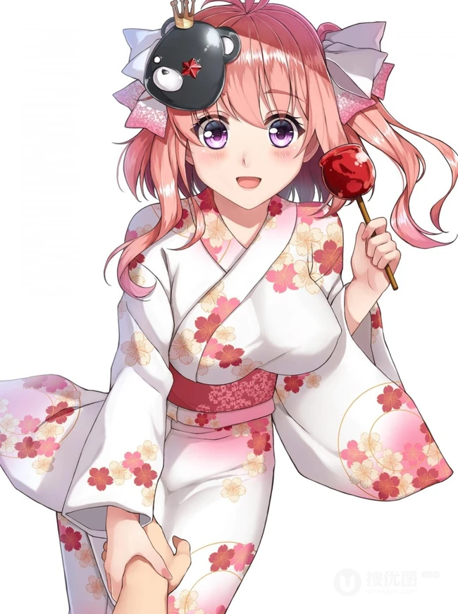可爱动人穿和服的动漫少女图片