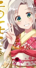 可爱动人穿和服的动漫少女图片