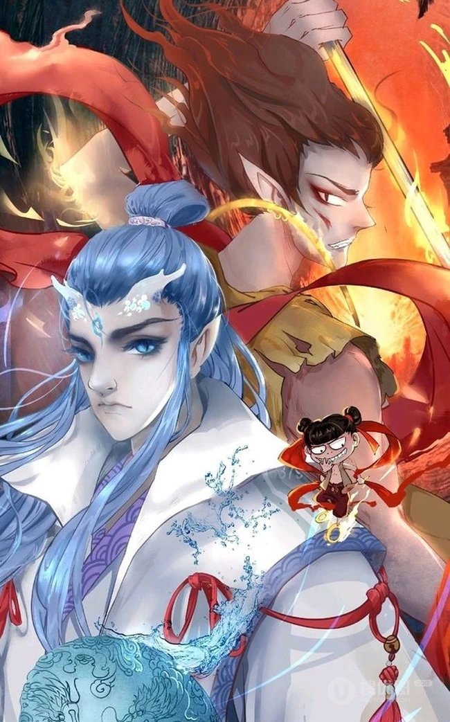 动漫魔童降世哪吒vs敖丙高清美图，可做手机壁纸