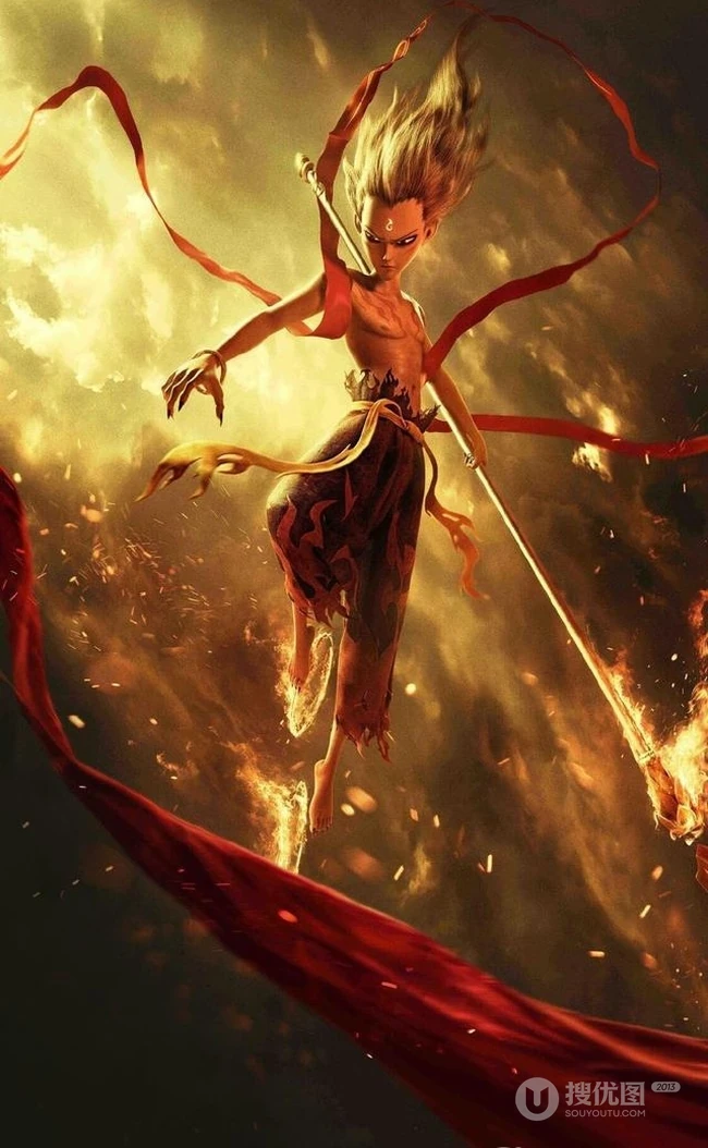 动漫魔童降世哪吒vs敖丙高清美图，可做手机壁纸