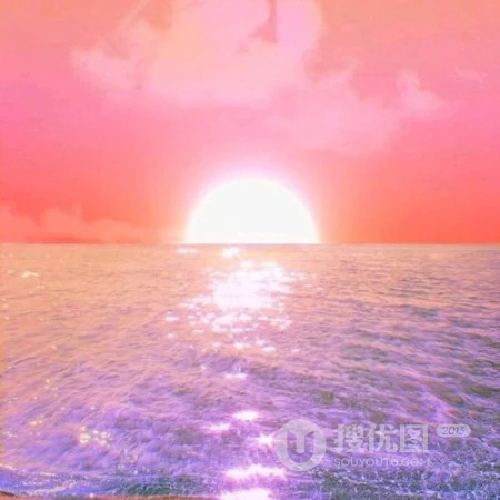 夕阳夕照下的海水，海潮，海边唯美风景微信头像