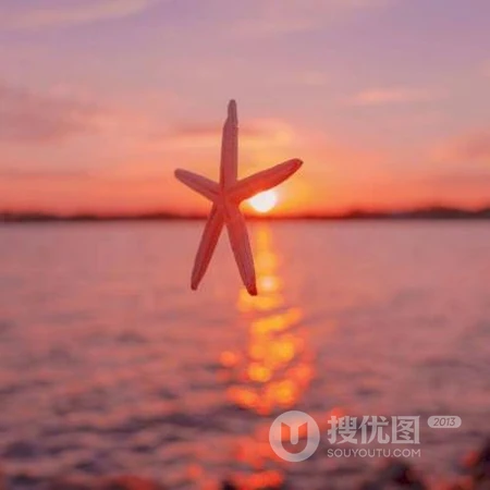 夕阳夕照下的海水，海潮，海边唯美风景微信头像