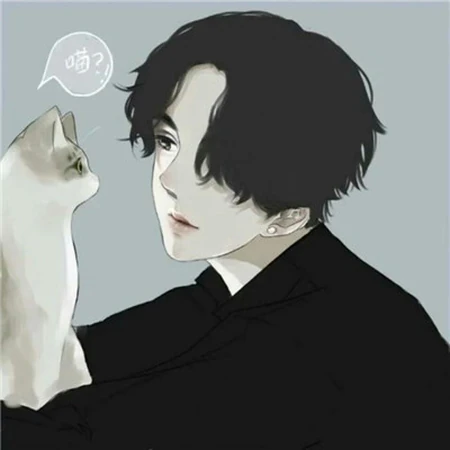 情侣个性卡通一男一女左右分开高清头像大图