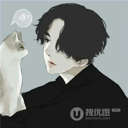情侣个性卡通一男一女左右分开高清头像大图