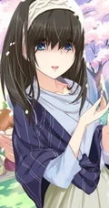 ​黑色长发大姐姐《偶像大师》文学少女偶像​鹭沢文香图集