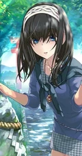 ​黑色长发大姐姐《偶像大师》文学少女偶像​鹭沢文香图集