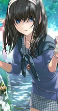 ​黑色长发大姐姐《偶像大师》文学少女偶像​鹭沢文香图集