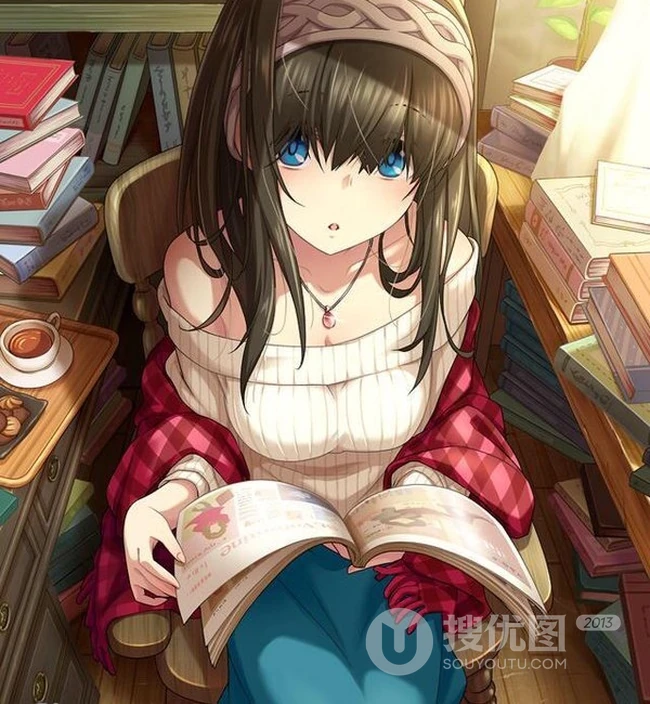 ​黑色长发大姐姐《偶像大师》文学少女偶像​鹭沢文香图集