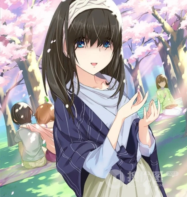 ​黑色长发大姐姐《偶像大师》文学少女偶像​鹭沢文香图集