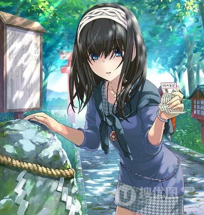 ​黑色长发大姐姐《偶像大师》文学少女偶像​鹭沢文香图集