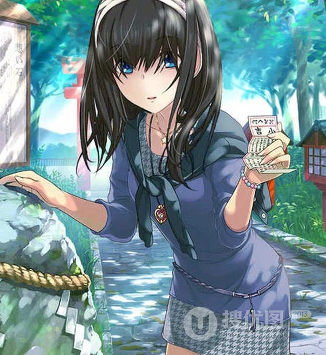 ​黑色长发大姐姐《偶像大师》文学少女偶像​鹭沢文香图集