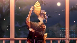 2019年8月下旬精美动漫和服美女日历壁纸图片