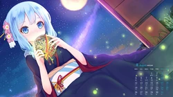 2019年8月下旬精美动漫和服美女日历壁纸图片