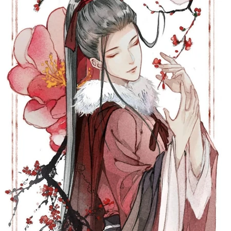 古代好看的美男子，唯美古风俊俏美男子与花同影图片
