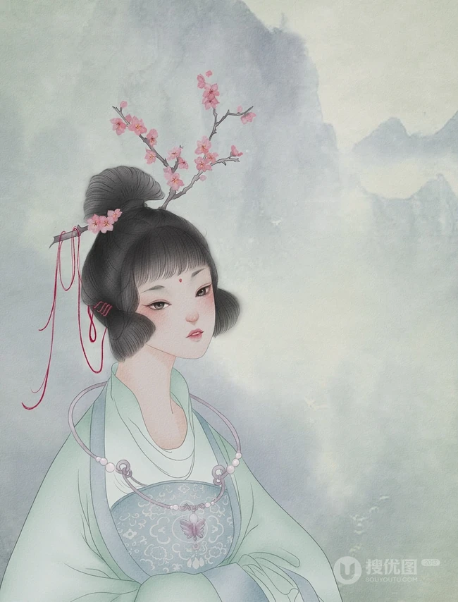气质与韵味十足的古代古风元素女子唯美动漫图片