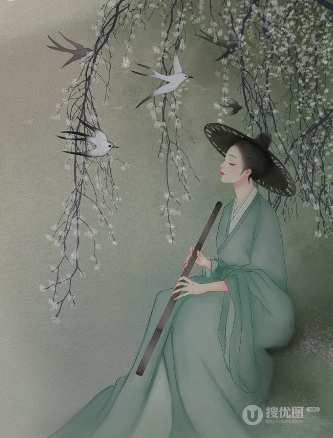 气质与韵味十足的古代古风元素女子唯美动漫图片