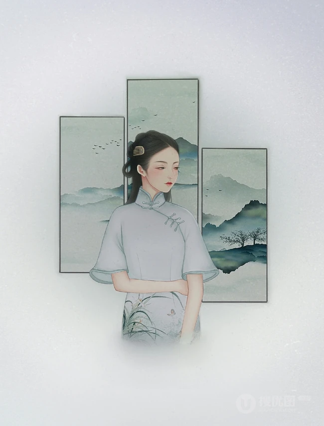 气质与韵味十足的古代古风元素女子唯美动漫图片