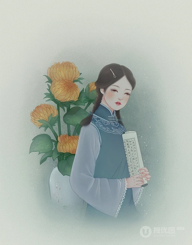 气质与韵味十足的古代古风元素女子唯美动漫图片
