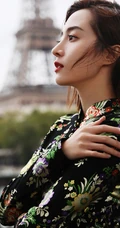 胡冰卿复古旗袍连衣裙优雅动人街拍写真图片