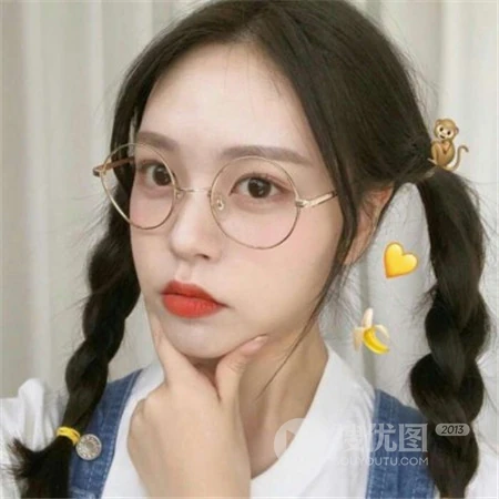 戴眼镜的气质，可爱，个性，高冷女生以及少女微信头像