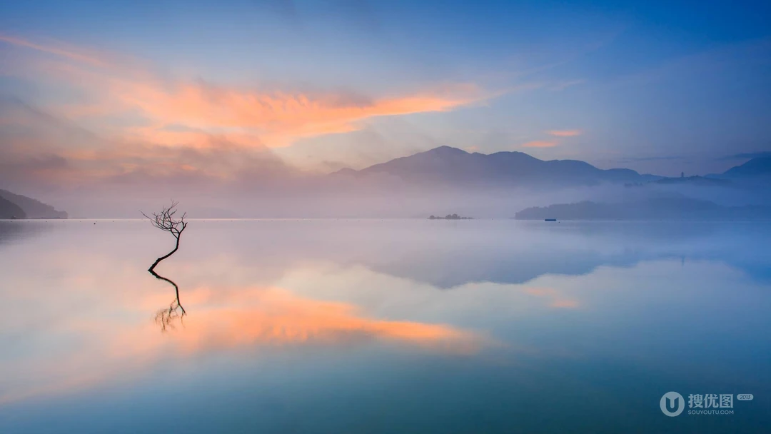 唯美夕阳下的大海，海边等好看景色风景壁纸图片