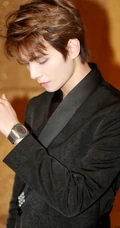 UNINE组合成员何昶希帅气复古秋装笔挺写真图片