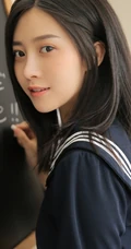 学日文的日系清新制服短裙女生教室唯美室内写真