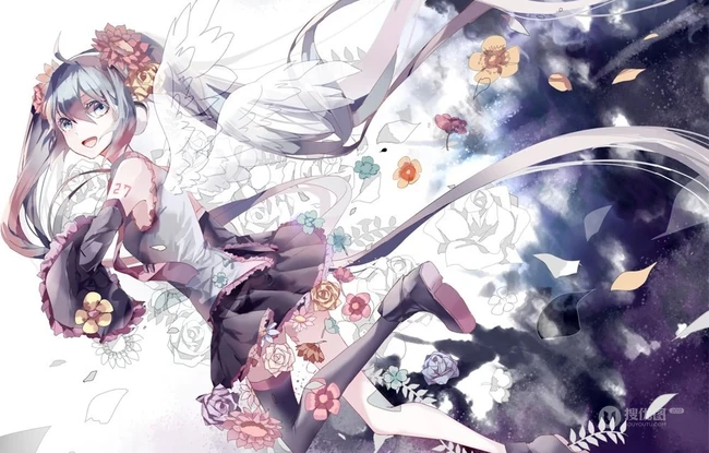 梦幻唯美又清新，二次元少女图集，主题画师豆之素作品