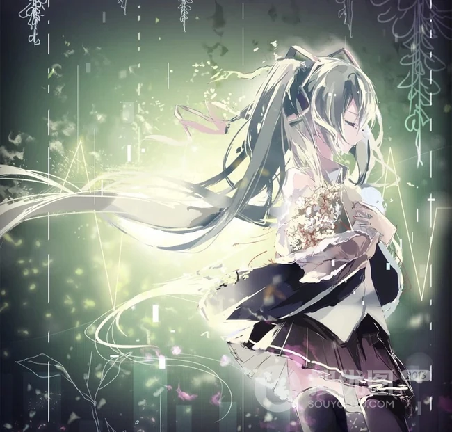 梦幻唯美又清新，二次元少女图集，主题画师豆之素作品