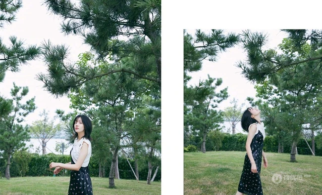 李溪芮清新户外写真，古灵少女个性连衣裙美丽动人