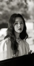 陈都灵卷发红唇唯美优雅复古风格写真图片