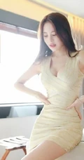 气质时尚气质女生紧身包臀连衣裙室内写真图片