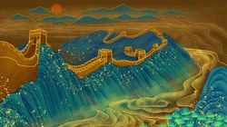 唯美好看的凤凰，孔雀，龙，长城等中国风壁纸图片