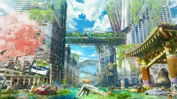 唯美梦幻，壮观震撼的二次元场景，好看的二次元桌面壁纸
