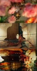 关晓彤看不清脸古装艺术写真，国风很美意境很梦幻