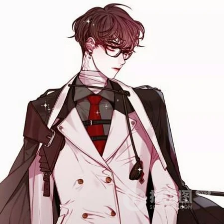 男的酷帅，女的靓丽，个性二次元动漫人物一男一女情侣头像