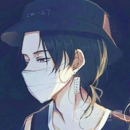 男的酷帅，女的靓丽，个性二次元动漫人物一男一女情侣头像