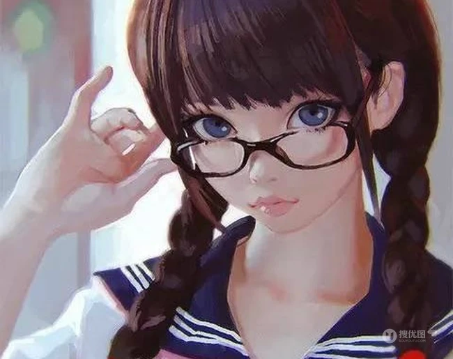 眼镜娘系列图片集，好看，可爱，或气质的眼镜娘图片