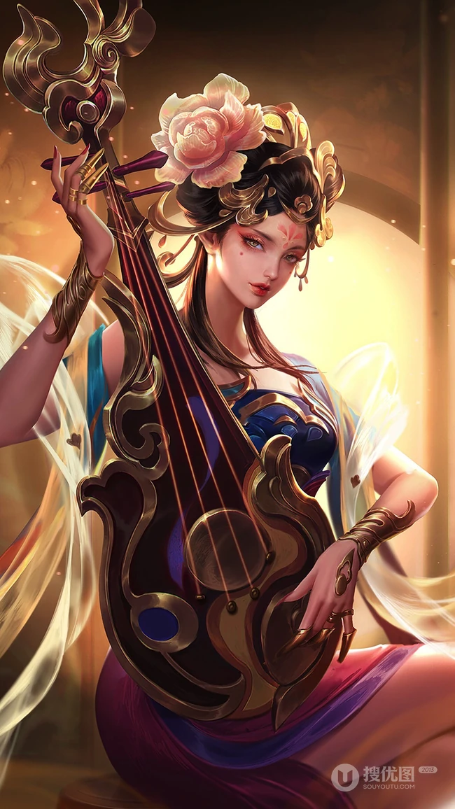 手游《王者荣耀》杨玉环霓裳曲皮肤手机壁纸