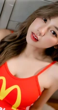 泰国修身女生kkaimuk气质紧身麦当劳背心气质写真图片