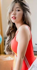 泰国修身女生kkaimuk气质紧身麦当劳背心气质写真图片