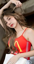 泰国修身女生kkaimuk气质紧身麦当劳背心气质写真图片