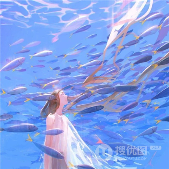 让大海带走所有烦恼，与海有关的唯美意境插画美图 第2张