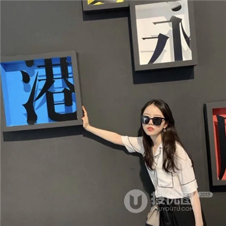 潮男靓女真人一男一女配对不露脸戴墨镜等好看情侣头像