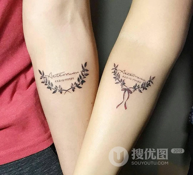 情侣间好看可爱的带英文字母纹身小图案欣赏 第3张