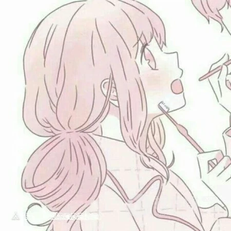 二次元唯美男生女生配对一左一右情侣亲吻拥抱头像