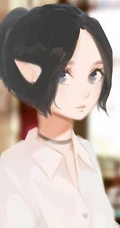 二次元动漫女生、气质女生插画图片，看对眼的刹那瞬间