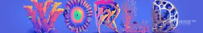 清新珊瑚水母字体字母插画设计作品欣赏