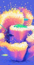 清新珊瑚水母字体字母插画设计作品欣赏