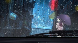 忧伤的雨中二次元世界，唯美高清动漫下雨天壁纸图片